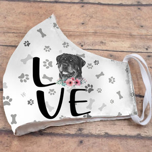 Rottweiler Dog Love EZ01 2504 Face Mask