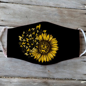 Rottweiler Dog Sunflower Leaf EZ01 2404 Face Mask