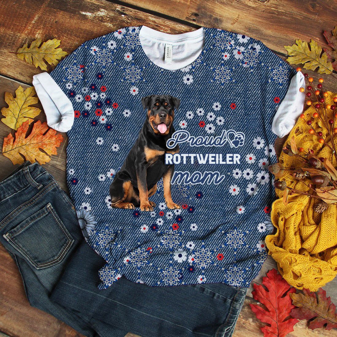 Rottweiler-Pround Mom T-shirt