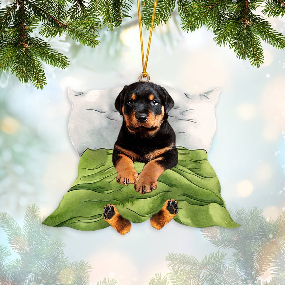 Rottweiler-Sleep time Two Sides Ornament