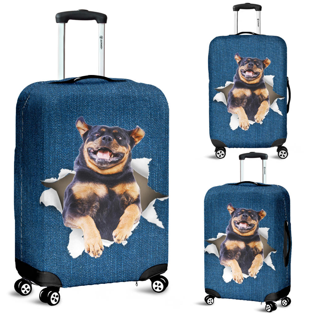 Rottweiler-Torn Paper Luggage Covers