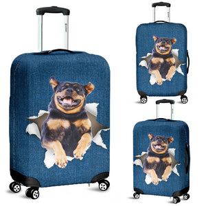 Rottweiler-Torn Paper Luggage Covers