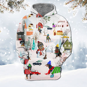 Rottweiler-Winter Holiday Hoodie