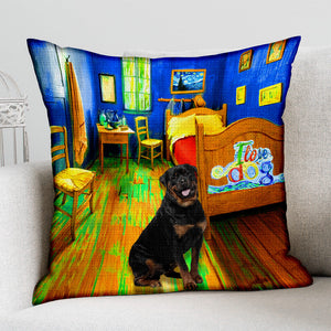 Rottweiler 1 In the Bedroom-Pillow Case