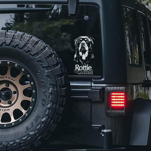 Rottweiler2 on Board-Car Window Sticker-Dog Sign Decal