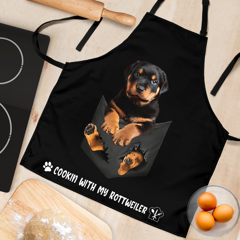 Rottweiler 3 Cookin' With Me Apron