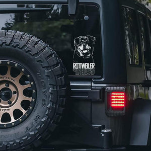 Rottweiler4 on Board-Car Window Sticker-Dog Sign Decal