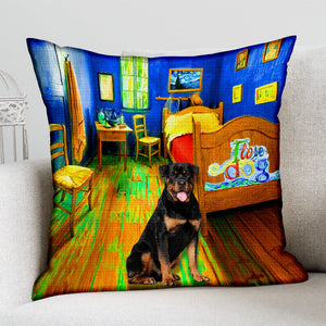 Rottweiler In the Bedroom-Pillow Case