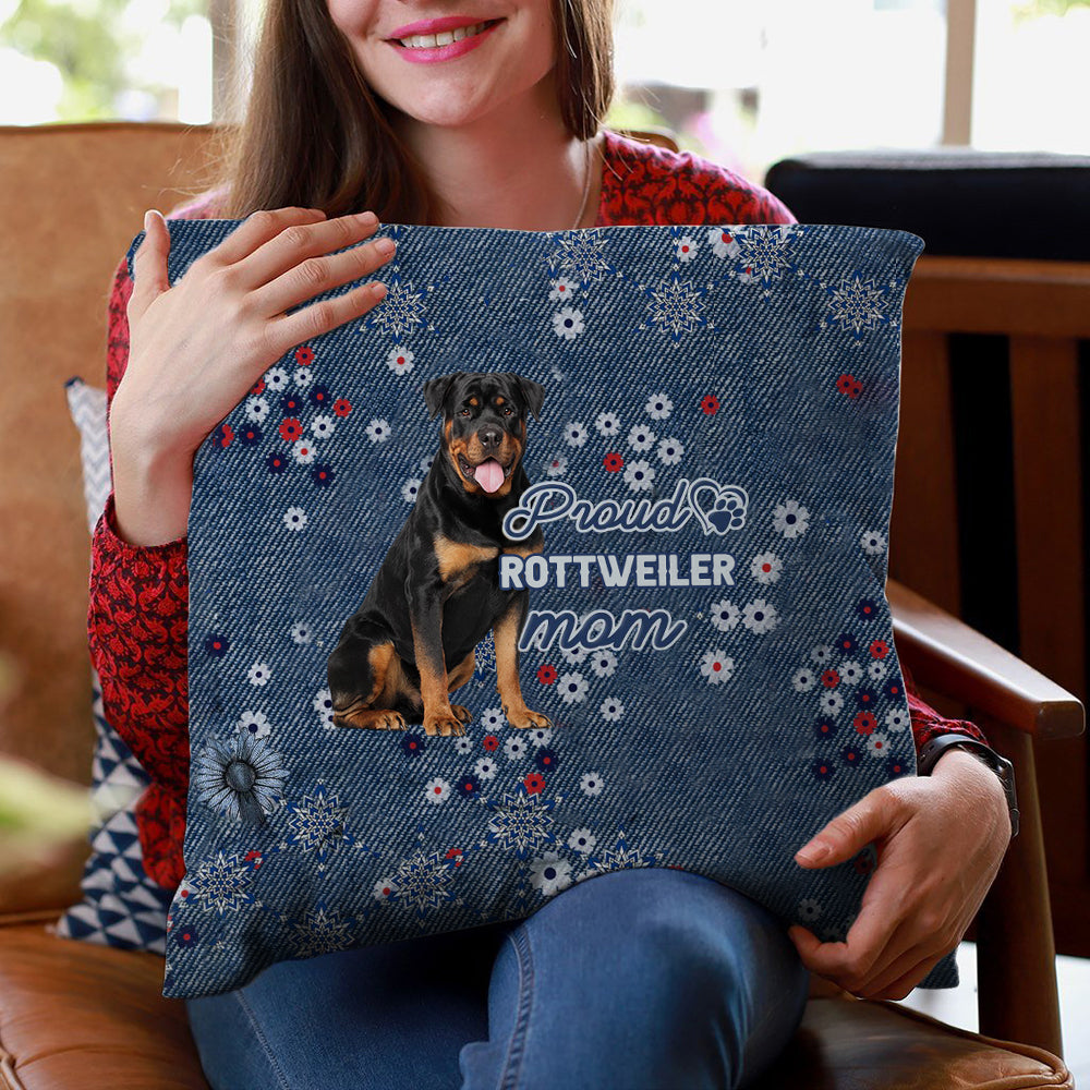 Rottweiler Pround Mom-Pillow Case