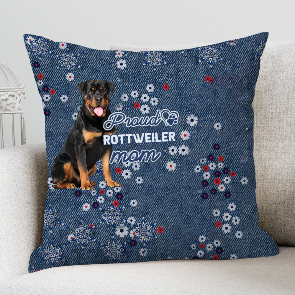 Rottweiler Pround Mom-Pillow Case