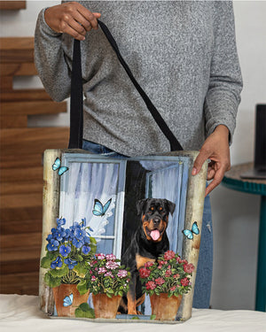 Rottweiler Today I Choose Joy-Cloth Tote Bag