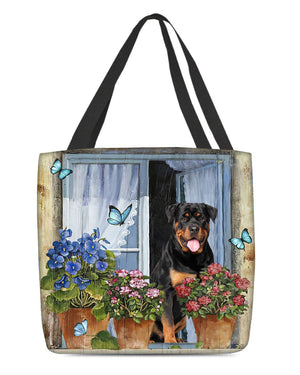 Rottweiler Today I Choose Joy-Cloth Tote Bag