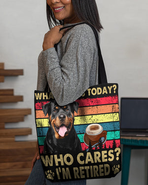 Rottweiler Who Cares-Cloth Tote Bag