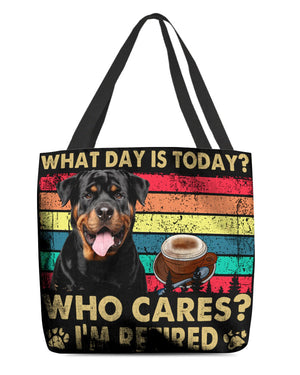 Rottweiler Who Cares-Cloth Tote Bag