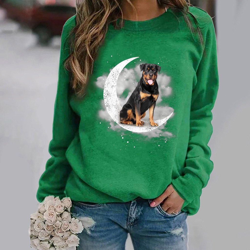 Rottweiler (1) -Sit On The Moon- Premium Sweatshirt