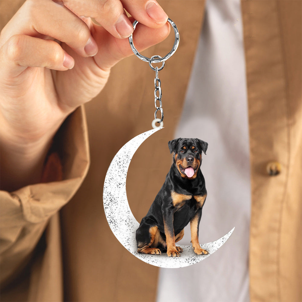 Rottweiler (1)-Sit On The Moon Keychain