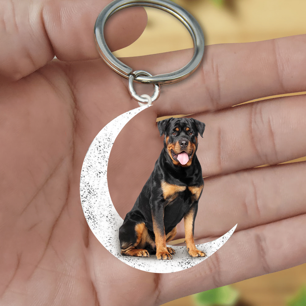 Rottweiler (1)-Sit On The Moon Keychain