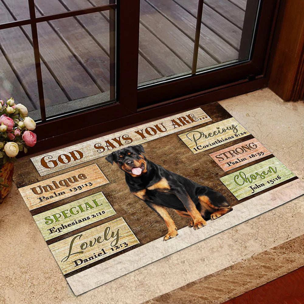 Rottweiler  (1) God Says You Are Doormat