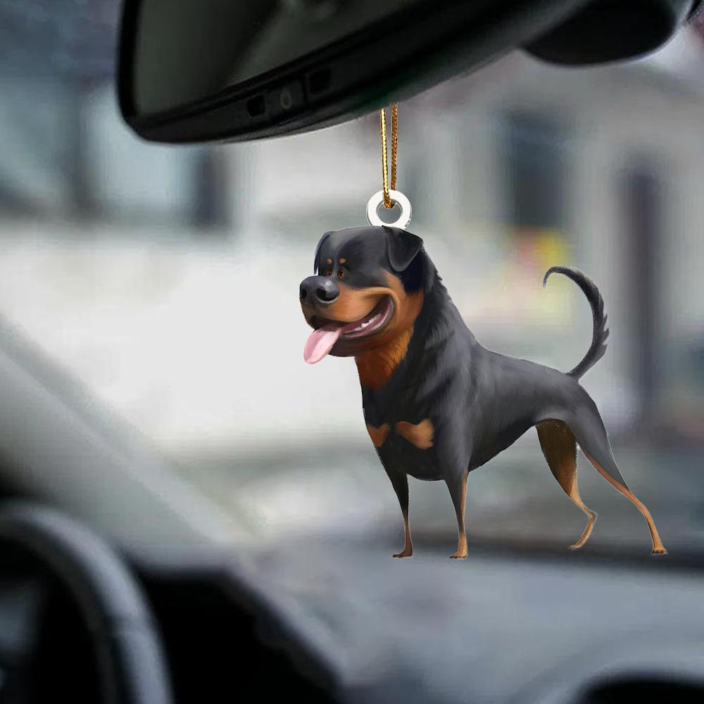 Rottweiler-Look at me-two sided ornament