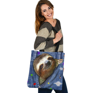 SLOTH-The Rainbow-Cloth Tote Bag