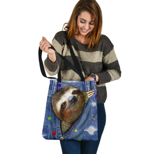 SLOTH-The Rainbow-Cloth Tote Bag