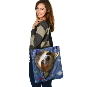 SLOTH-The Rainbow-Cloth Tote Bag