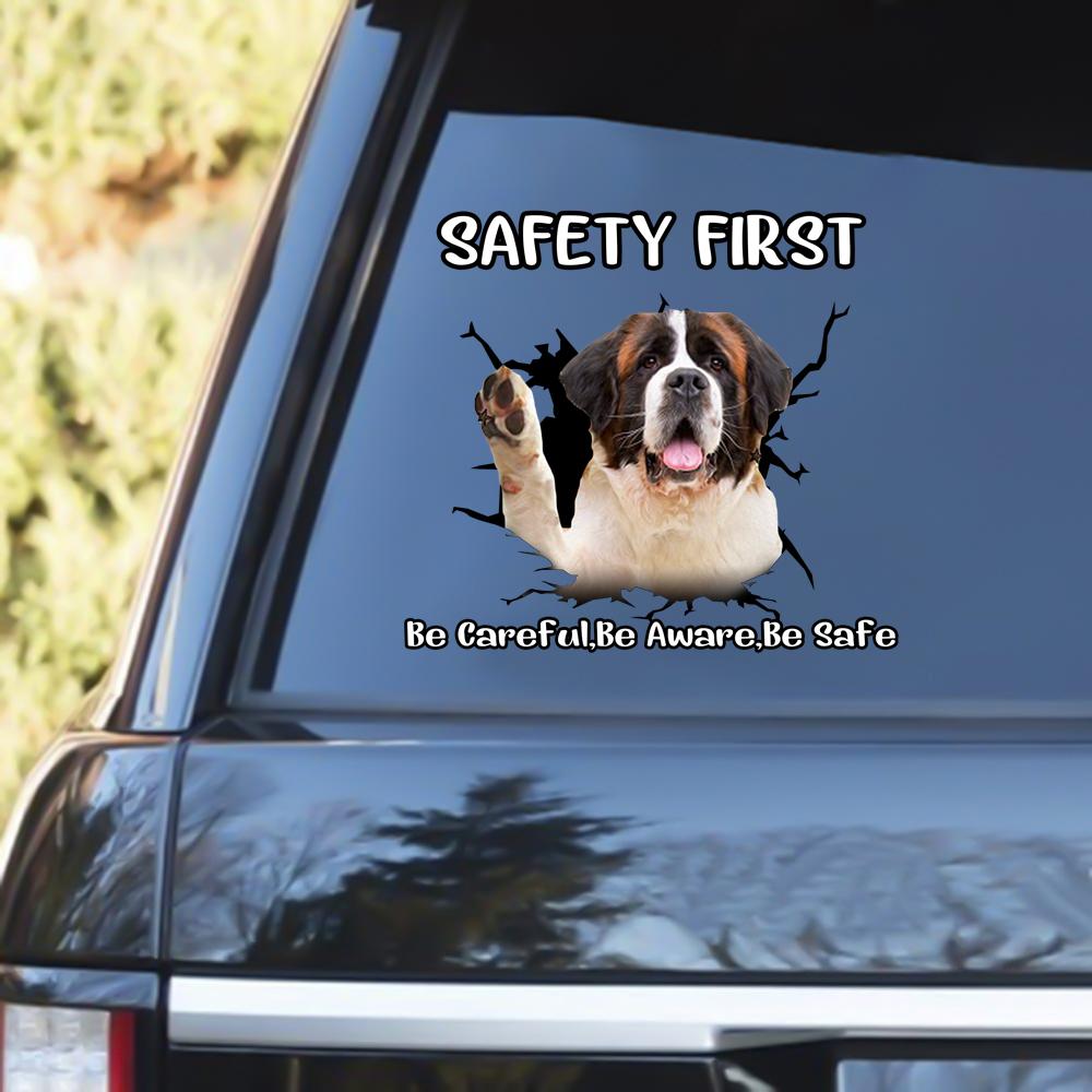 ST Bernard Safety First Decal