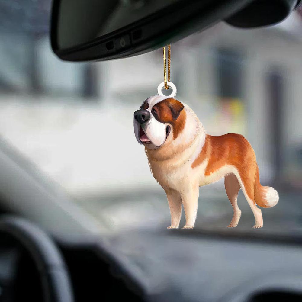 Saint Bernard-Look at me-two sided ornament