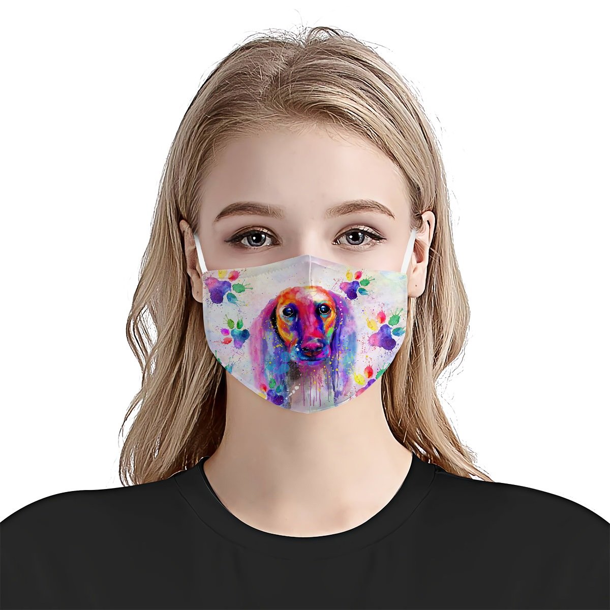 Saluki watercolor EZ05 0805 Face Mask