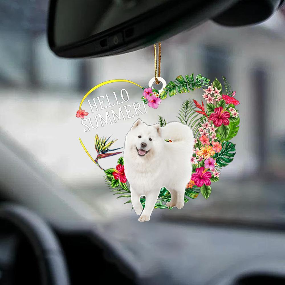 Samoyed-Hello Summer-Two Sided Ornament