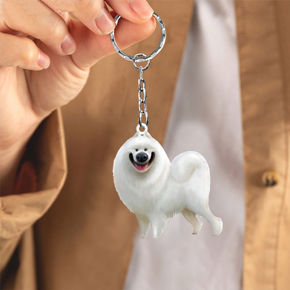 Samoyed-Look at me flat Acrylic Keychain