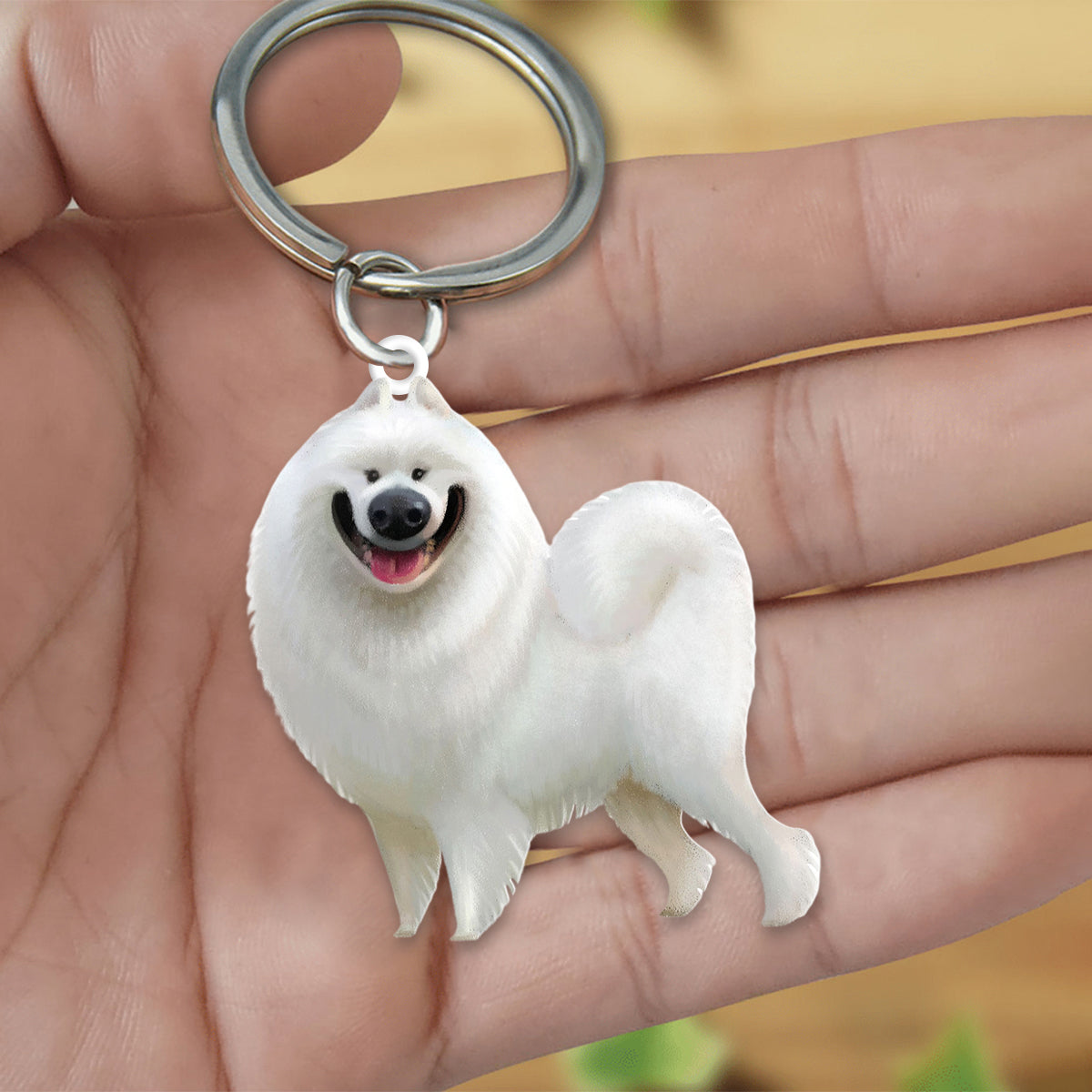Samoyed-Look at me flat Acrylic Keychain