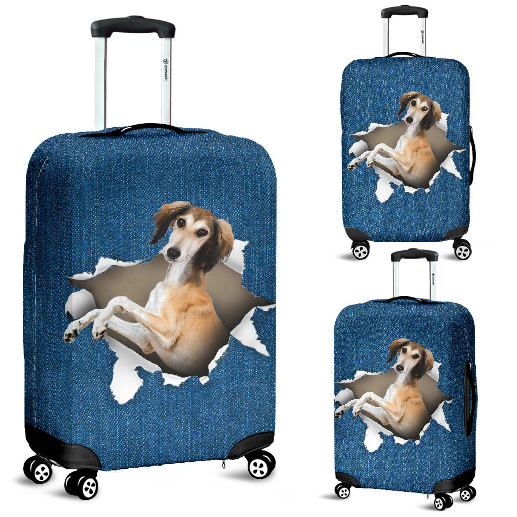 Samoyed-Torn Paper Luggage Covers