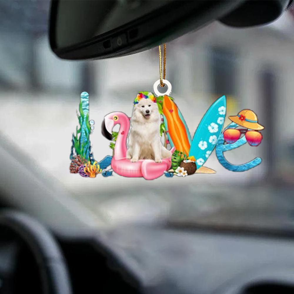 Samoyed-Dog Mom Life-Two Sided Ornament