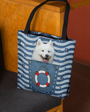 Samoyed On Board-Cloth Tote Bag