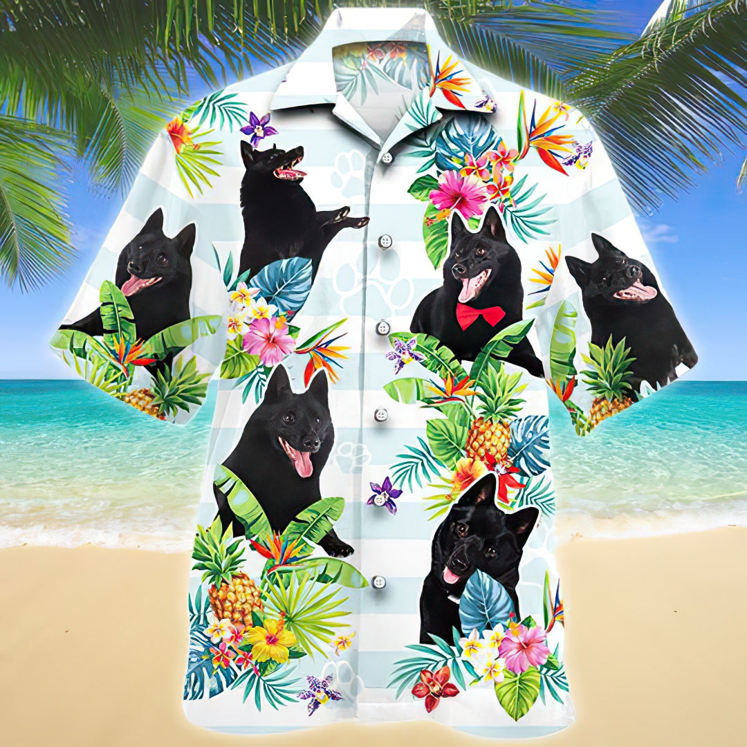 Schipperke Tropical Flower Hawaiian Shirt