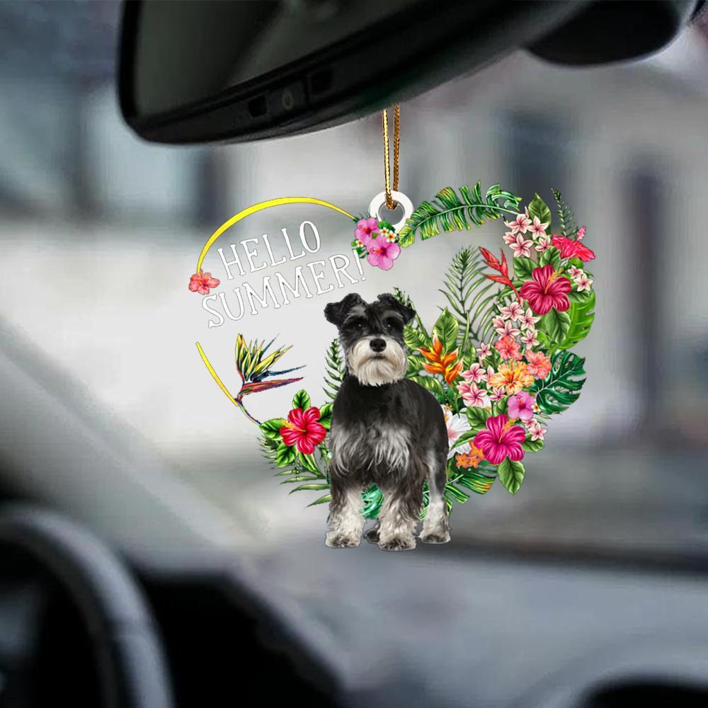 Schnauzer-Hello Summer-Two Sided Ornament