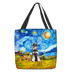 Schnauzer-Oil Painting-Cloth Tote Bag