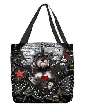 Schnauzer-Rock Dog-Cloth Tote Bag