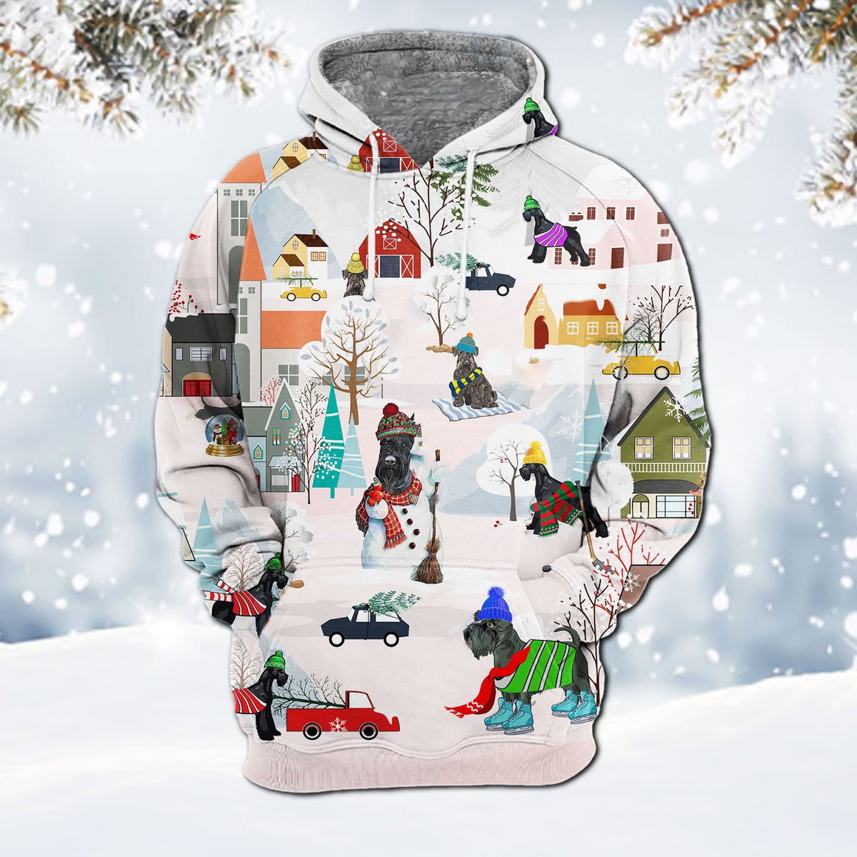 Schnauzer-Winter Holiday Hoodie