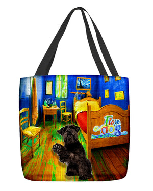 Schnauzer in the bedroom 2 -Cloth Tote Bag