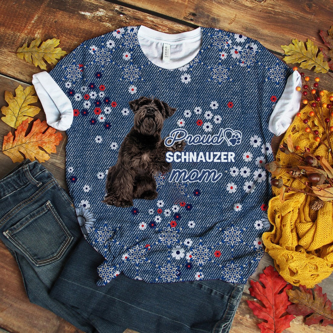 Schnauzer 2-Pround Mom T-shirt