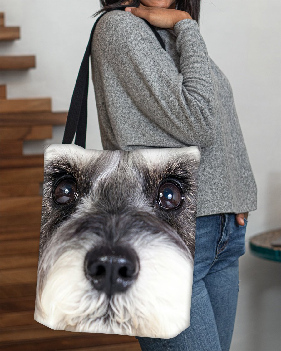 Schnauzer Face-Cloth Tote Bag