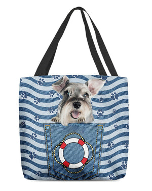 Schnauzer On Board-Cloth Tote Bag