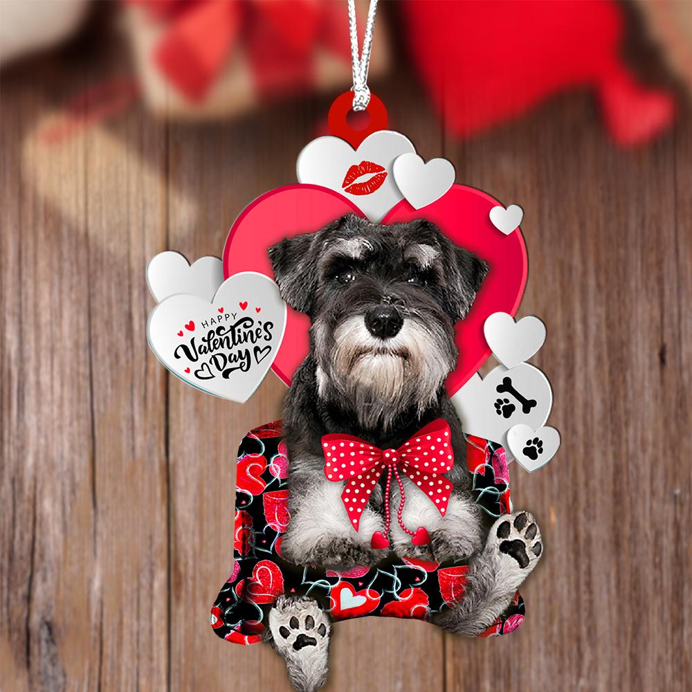 Schnauzer Valentine's Day Sleeping Bag-Two Sides Ornament