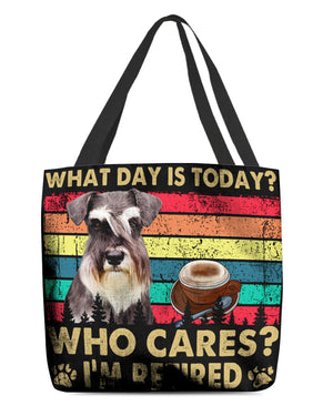 Schnauzer Who Cares-Cloth Tote Bag