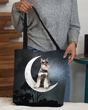 Schnauzer (3)-Sit On The Moon-Cloth Tote Bag