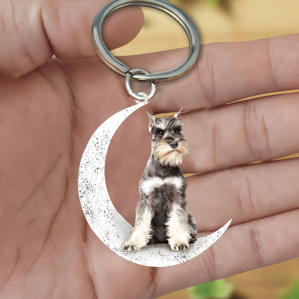 Schnauzer (3)-Sit On The Moon Keychain
