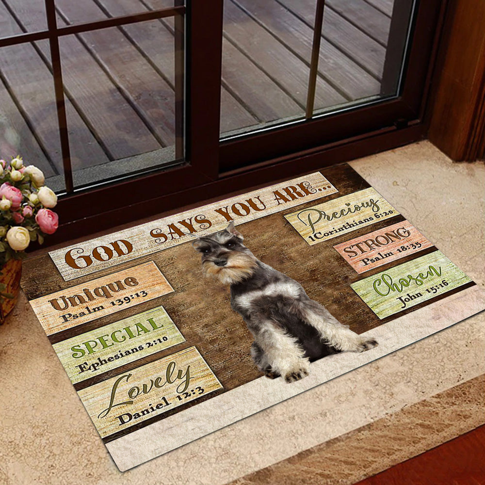 Schnauzer  (3) God Says You Are Doormat