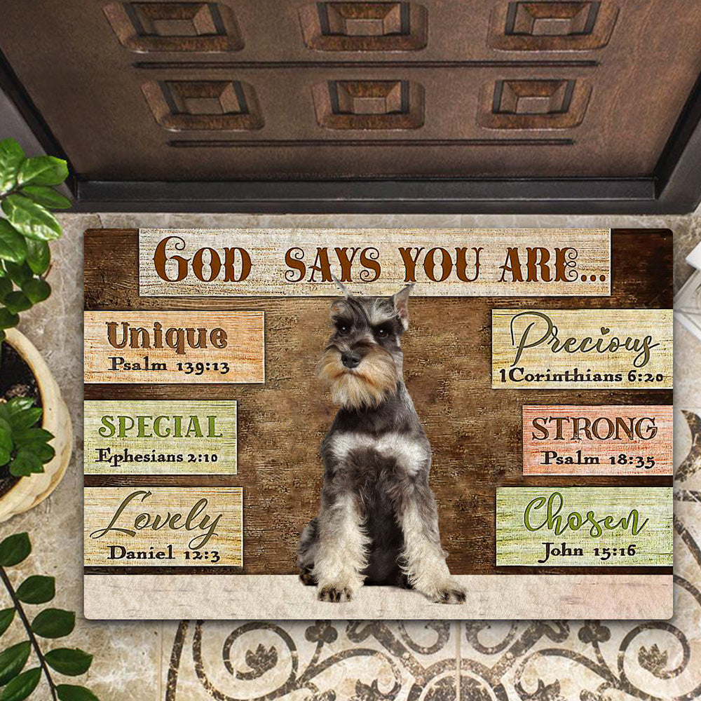 Schnauzer  (3) God Says You Are Doormat